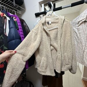 H&M Cream Teddy Jacket